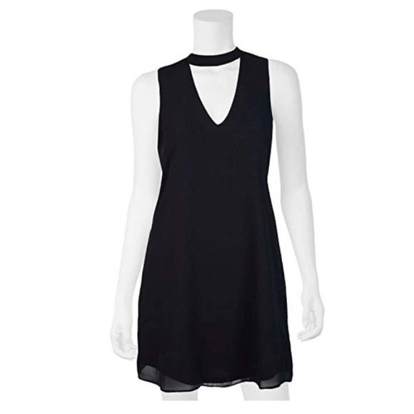 Womens Juniors A. Byer Sleeveless V-Neck Back Dress Size Med Chiffon NWT - Picture 1 of 2